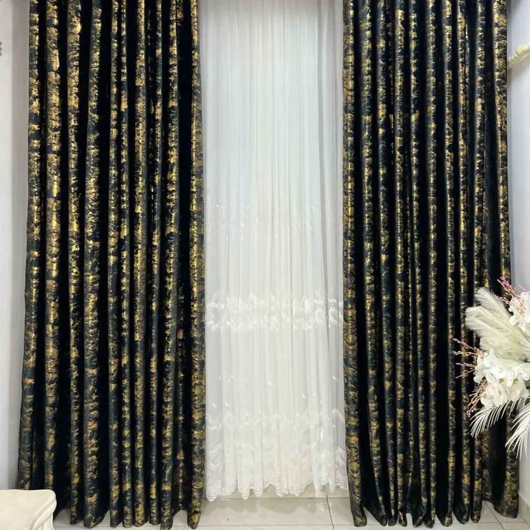 Luxury Metallic Velvet Curtains